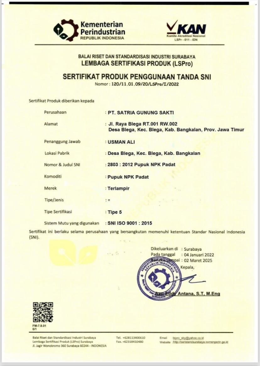 Read more about the article PT Satria Gunung Sakti